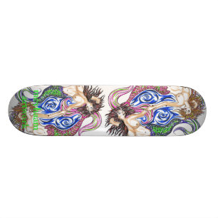 人魚によって着色されるアートワーク スケートボード