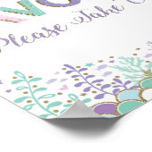 人魚のおもてなしサイン キャンディーバー 海のパーティー飾り ポスター (角)