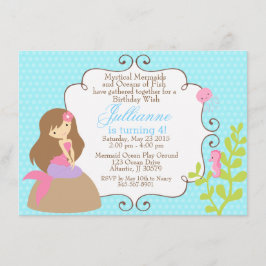 人魚のお誕生日のお招き 招待状