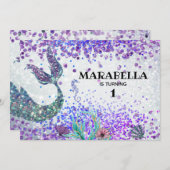 *～*人魚のしっぽ虹の誕生パーティー 招待状 (正面/裏面)