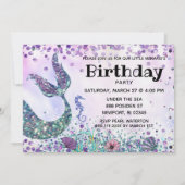 *～*人魚のしっぽ – 虹の誕生パーティー 招待状 (裏面)