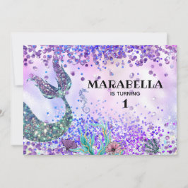 *～*人魚のしっぽ – 虹の誕生パーティー 招待状