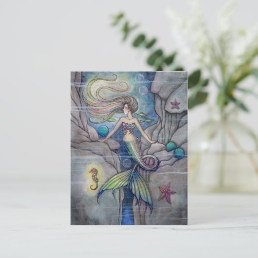 人魚のはがきと船馬のはがきの下に何が横たわっているのか ポストカード (スタンド正面)