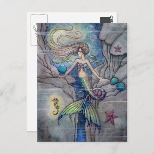人魚のはがきと船馬のはがきの下に何が横たわっているのか ポストカード (正面/裏面)
