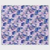 人魚のばら色の皮パターン ラッピングペーパー (フラット)