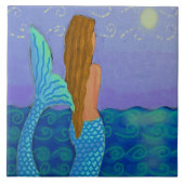 人魚のひいさまがサン·アートを見る抽象芸術 タイル (正面)