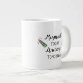 人魚のひいさまが明日ユニコーン ジャンボコーヒーマグカップ (正面右)