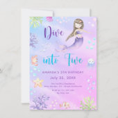 人魚のひいさまが5組5組の誕生日パーティーに飛び込む 招待状 (正面)