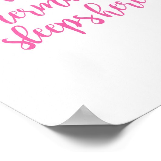 人魚のひいさまが、枕の上で眠る ポスター (角)