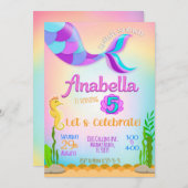 人魚のひいさまのお招きに、人魚のひいさまのお招きに、 招待状 (正面/裏面)