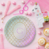 人魚のひいさま。ピンクはかりで測の黄金のトゥルク ペーパープレート (パーティー)