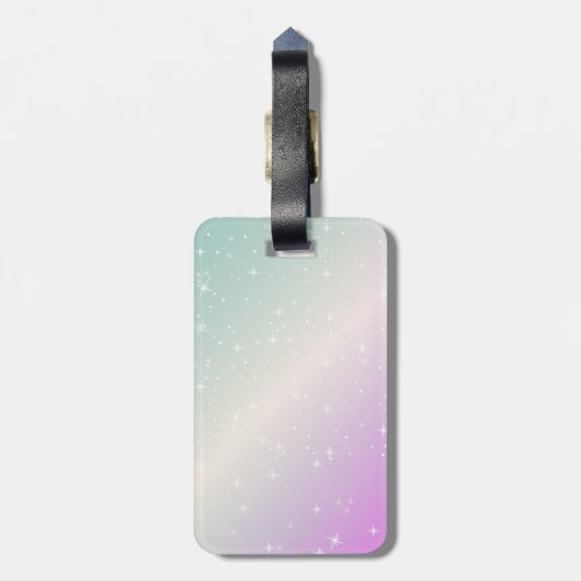 人魚のひいさま。ピンクはかりで測の黄金のトゥルク ラゲッジタグ (裏面縦)