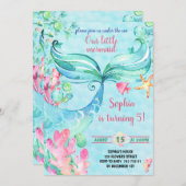 人魚のひいさま,海のひいさまの誕生日パーティー 招待状 (正面/裏面)