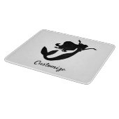 人魚のひいさま、船の白黒のサンダーコーブ カッティングボード (角)