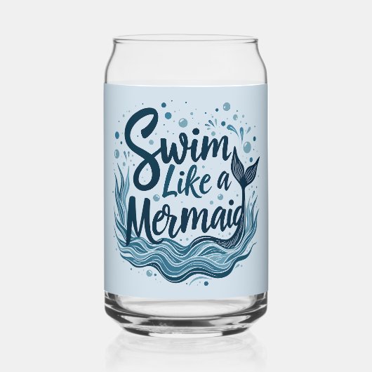 人魚のように泳お洒落ぐ海引用文 ガラス缶 (裏面)