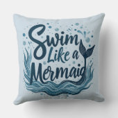 人魚のように泳お洒落ぐ海引用文 クッション (裏面)