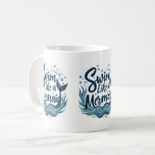 人魚のように泳お洒落ぐ海引用文 コーヒーマグカップ (正面左)