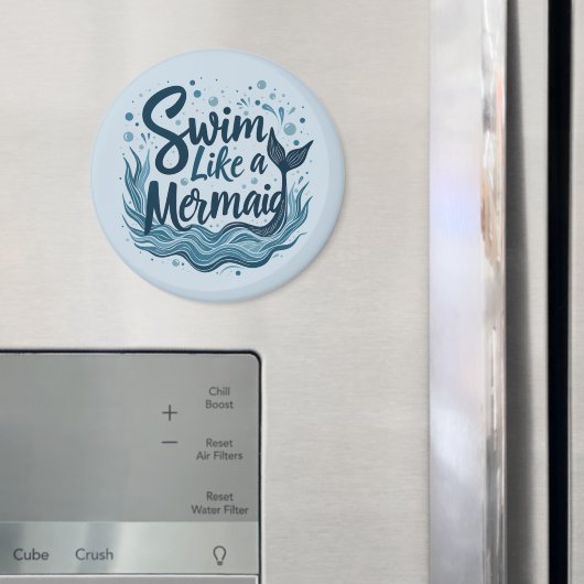人魚のように泳お洒落ぐ海引用文 マグネット (インサイチュ (冷蔵庫))