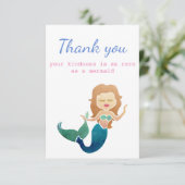 人魚のように珍しいありがとうご親切おもしろい サンキューカード (スタンド正面)