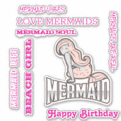 人魚のように話す シール (正面)