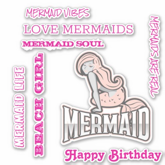 人魚のように話す シール (正面)