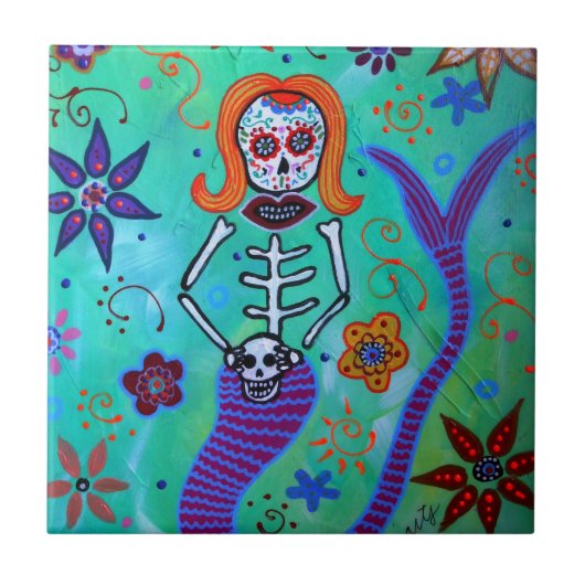 人魚のアクアマリン タイル (正面)