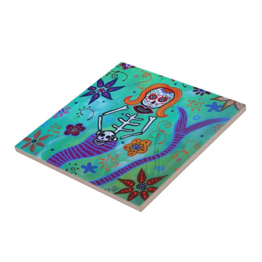 人魚のアクアマリン タイル (側面)