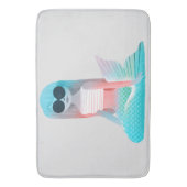 人魚のイラストレーション バスマット (正面縦)