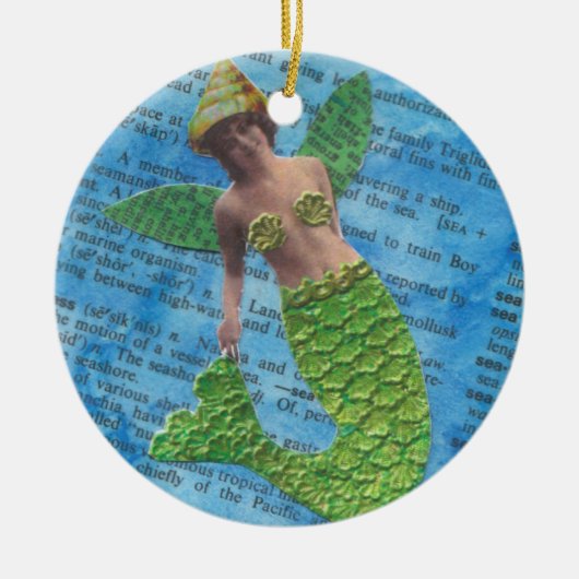 人魚のオーナメント セラミックオーナメント (正面)