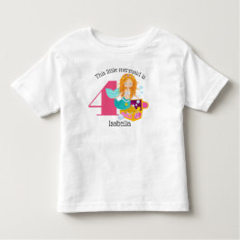 人魚のカスタマイズ誕生日ギフト トドラーTシャツ