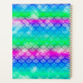 人魚のカラーノートの美しいスペクトル プランナー手帳 (裏面)