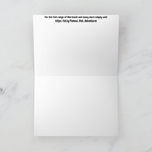 人魚のカード サンキューカード (内部)