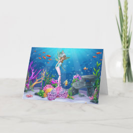 人魚のカード サンキューカード