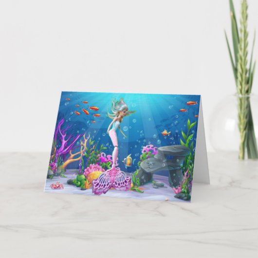 人魚のカード サンキューカード (正面)