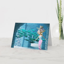 人魚のカード サンキューカード