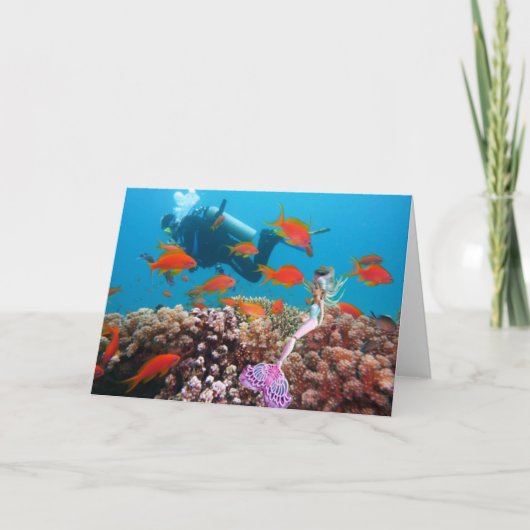 人魚のカード サンキューカード (正面)