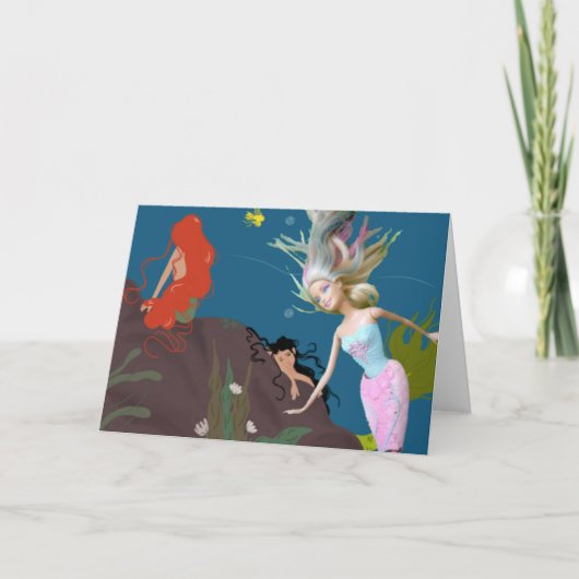 人魚のカード サンキューカード (正面)