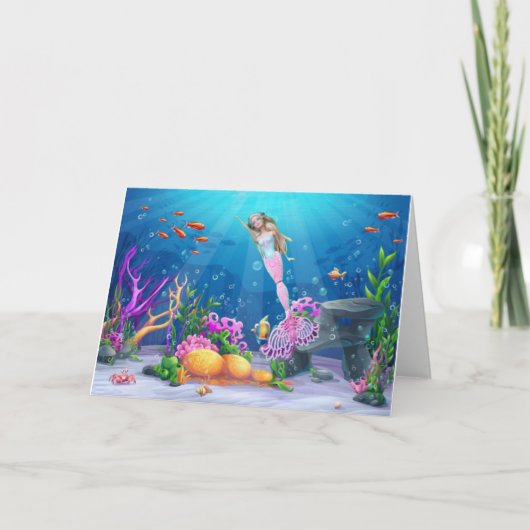 人魚のカード サンキューカード (正面)