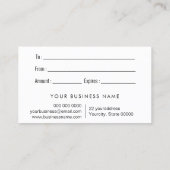 人魚のギフト券 名刺 (裏面)