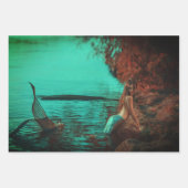 人魚のギフト包装シート ラッピングペーパーシート (正面3)