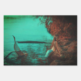 人魚のギフト包装シート ラッピングペーパーシート