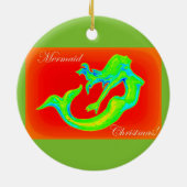 人魚のクリスマスのオーナメント セラミックオーナメント (裏面)