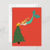 人魚のクリスマスの郵便はがき シーズンポストカード (正面/裏面)
