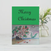 人魚のクリスマスカード 招待状 (スタンド正面)