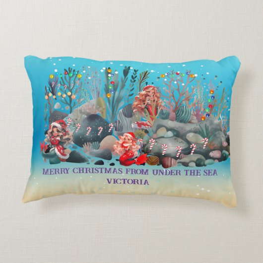 人魚のクリスマス アクセントクッション (裏面)