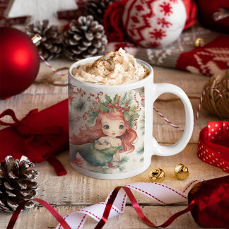 人魚のクリスマス コーヒーマグカップ