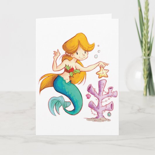 人魚のクリスマス シーズンカード (正面)