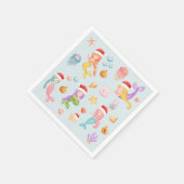 人魚のクリスマス スタンダードカクテルナプキン (角)