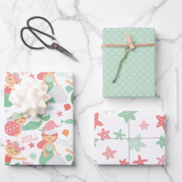 人魚のクリスマス ラッピングペーパーシート