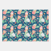 人魚のクリスマス ラッピングペーパーシート (正面)